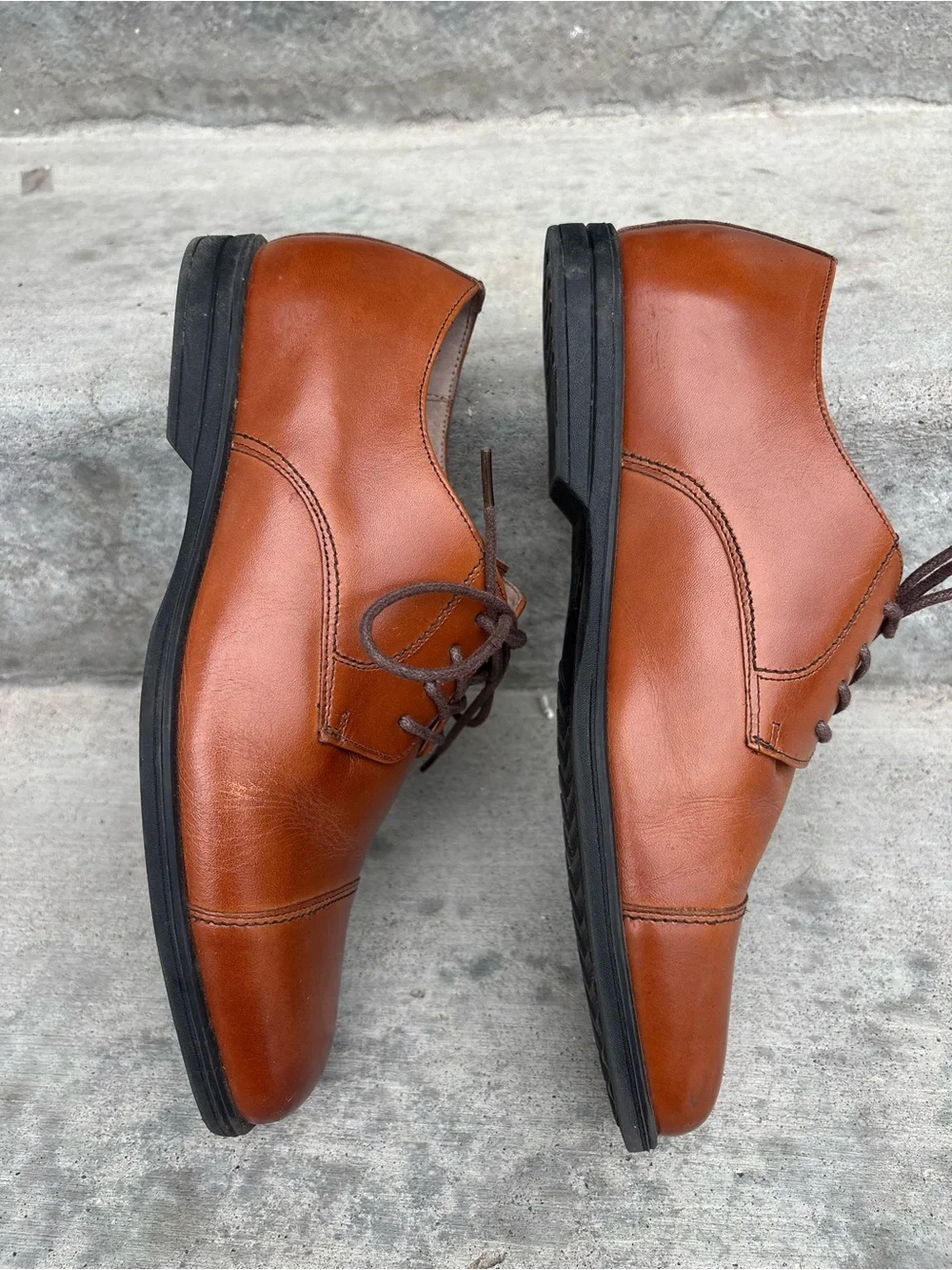 Florsheim Kids Boys Cap Toe Oxford Dress Shoes  Leather Size 5.5